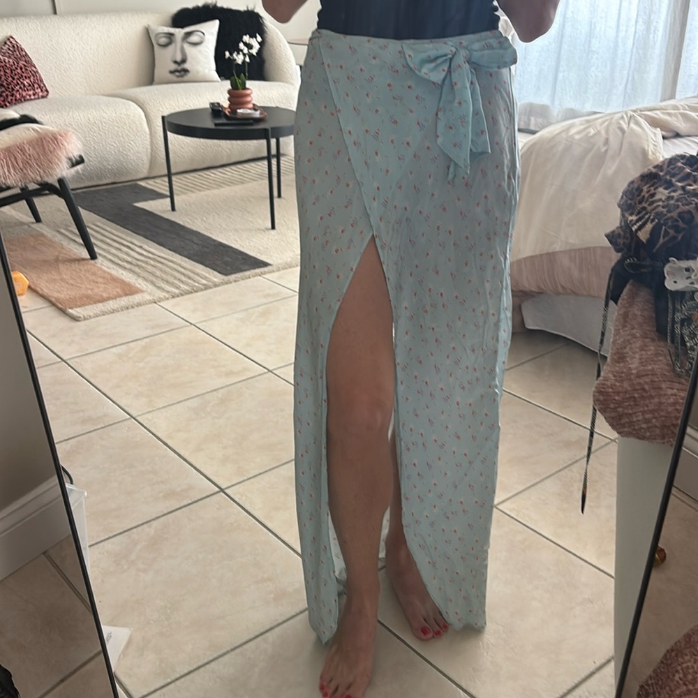 Loveshack Fancy silk skirt